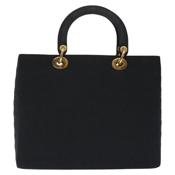 DIOR Canage Hand Bag Nylon Black Gold - Picture 3 of 12